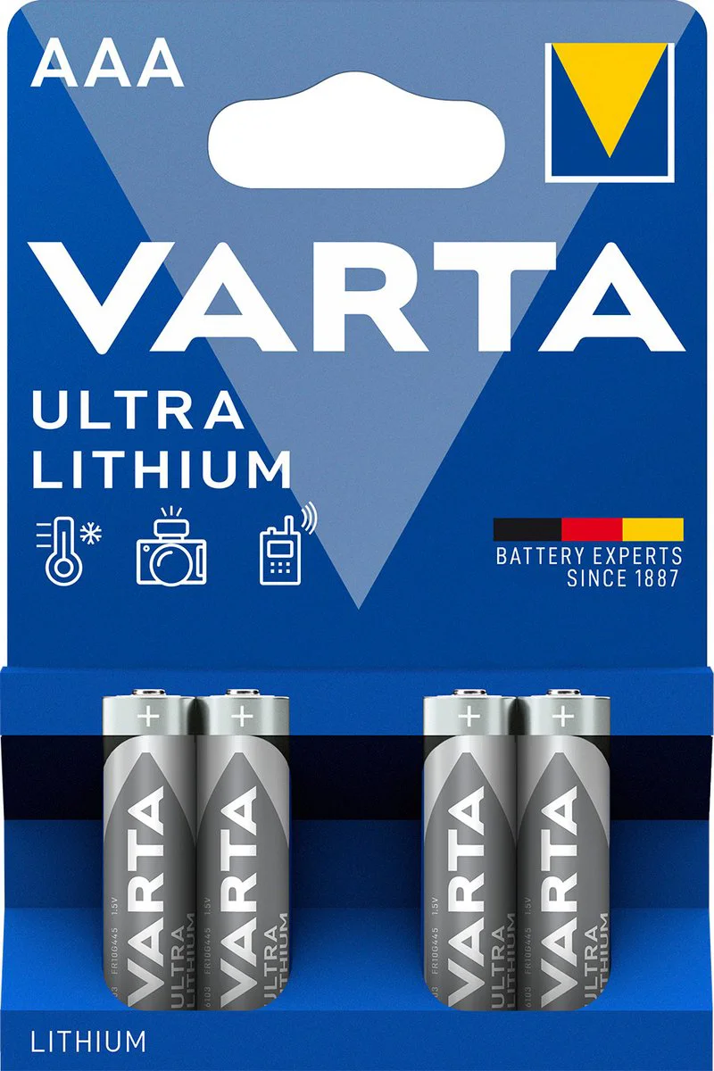 Varta Ultra Lithium AAA Blister 4 stuks