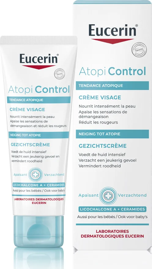 3x Eucerin Atopicontrol Kalmerende Gezichtscrème 50 ml