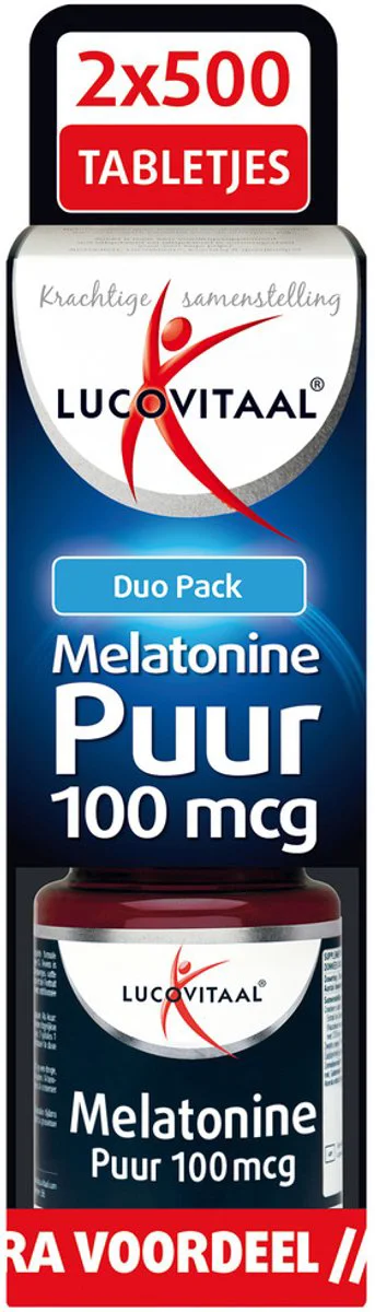 Lucovitaal Melatonine 100mcg DUO Pack 2x500 tabletten