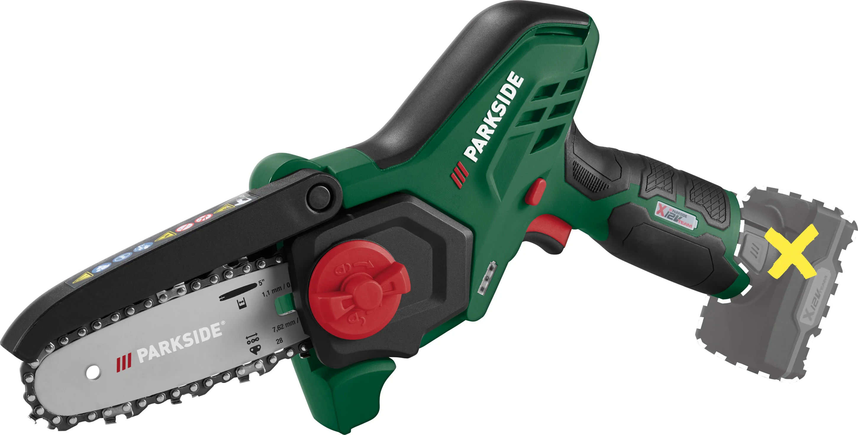 PARKSIDE Accu-mini-kettingzaag 12 V zonder accu en lader