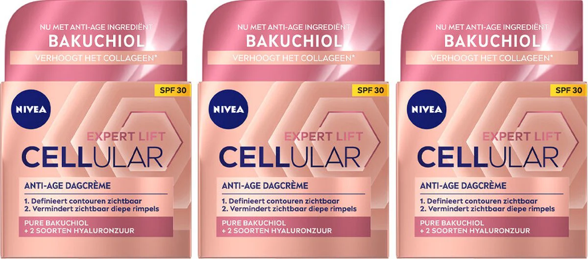 3x NIVEA Cellular Lift Dagcrème Anti-Age SPF 30 50 ml