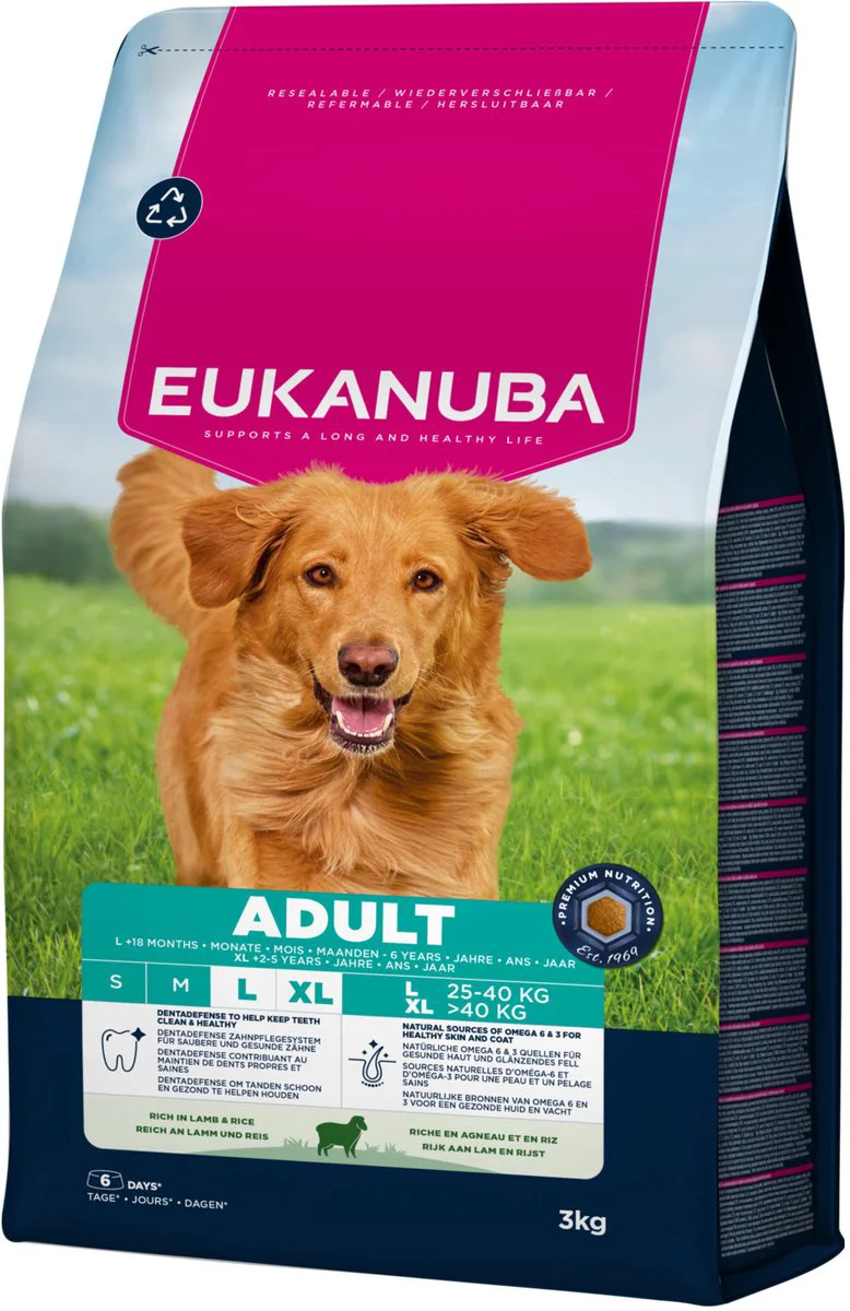 Eukanuba Hondenvoer Droog Life Care Dog Adult Large Lam en Rijst 3 kg