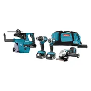 Makita DLX4103W Accu Combiset 4-delig 18V 5.0Ah in Trolley Tas