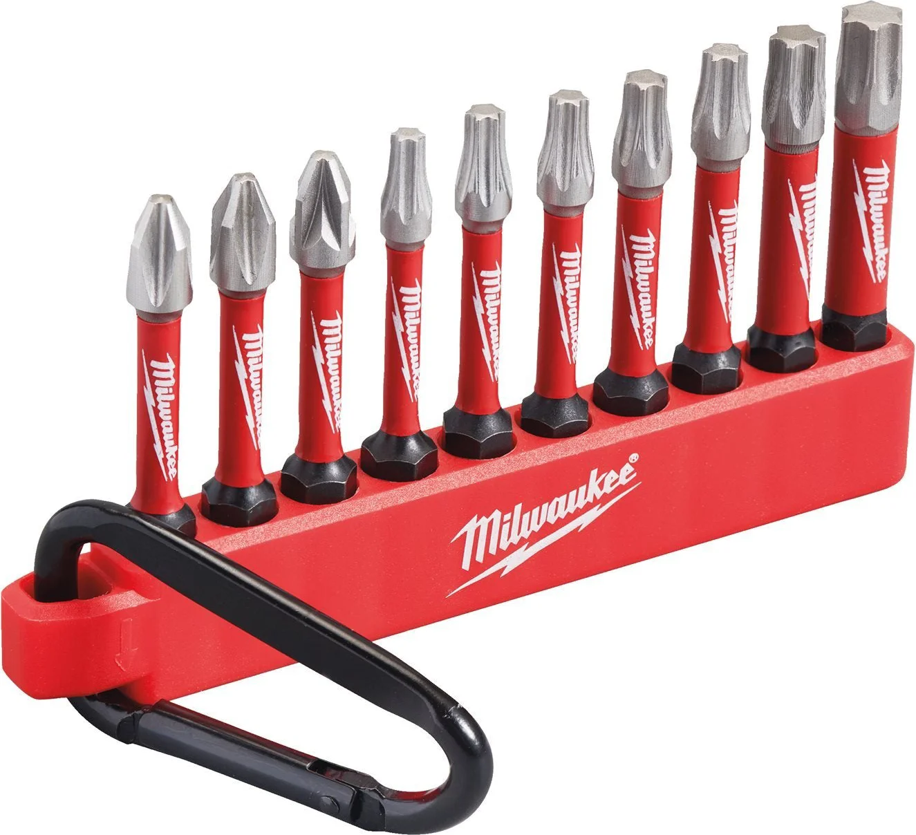 Milwaukee SHOCKWAVE™ Bitset Impact Duty™ CARABINER Set 10-delig - 4932480941