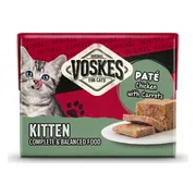 8x Voskes Original Paté Kitten Kip & Wortelen 8 x 95 gr