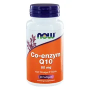 NOW Co-enzym Q10 60 mg met Omega-3 Visolie Capsules 60ST