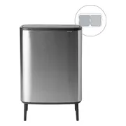 Brabantia Bo Touch Bin Hi afvalemmer 2 x 30 liter Matt Steel Fingerprint Proof