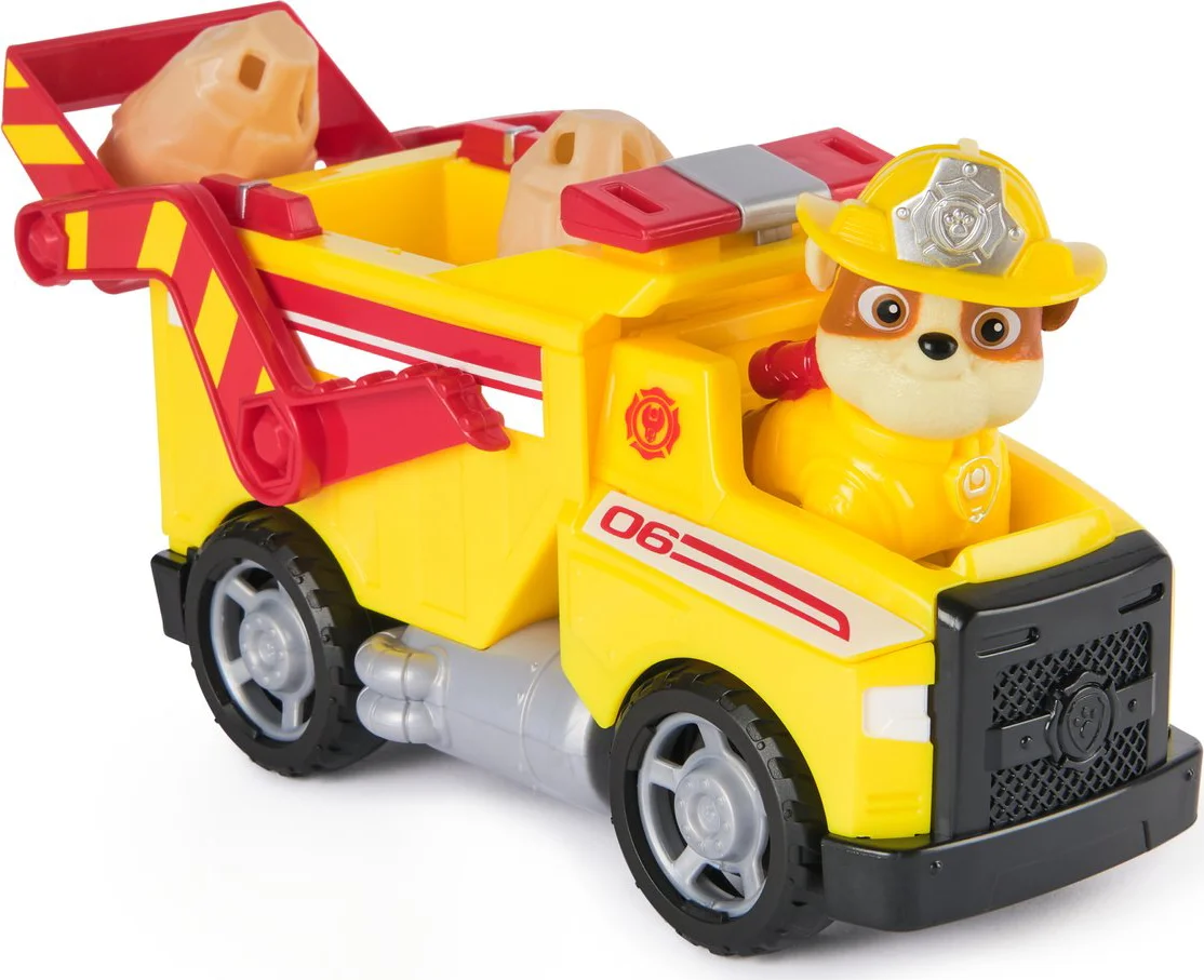 PAW Patrol - Brandweerredding - Rubble's kiepwagen - speelgoedauto met speelfiguur