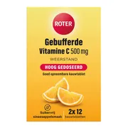 2x Roter Gebufferde Vitamine C 500 mg Sinaasappel 2 x 12 kauwtabletten