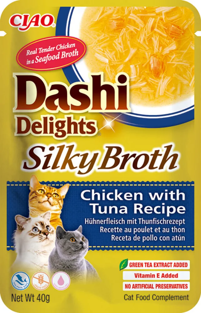 Ciao Dashi Delights Silky Broth Kattenvoer Nat Chicken & Tuna 40 gr