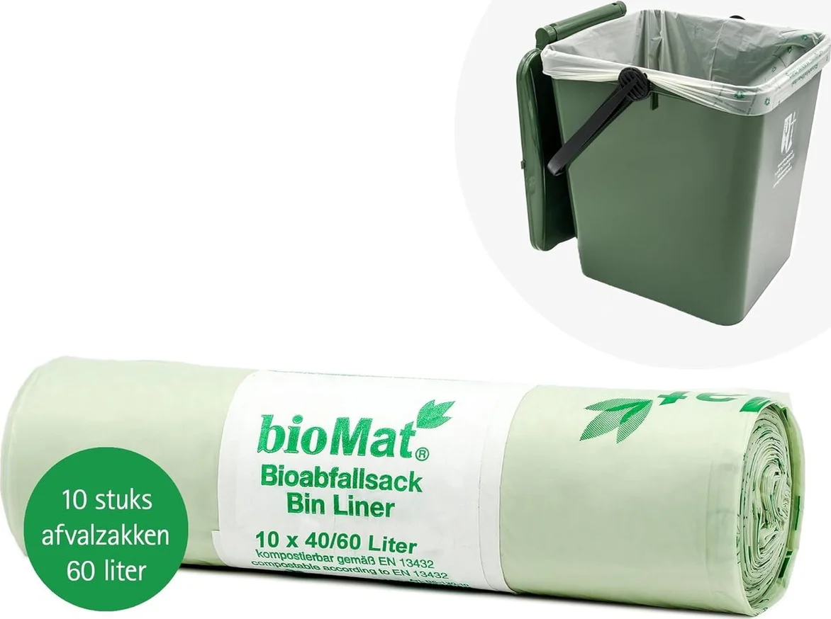 Biomat Composteerbare Vuilniszakken 40/60L 10ST