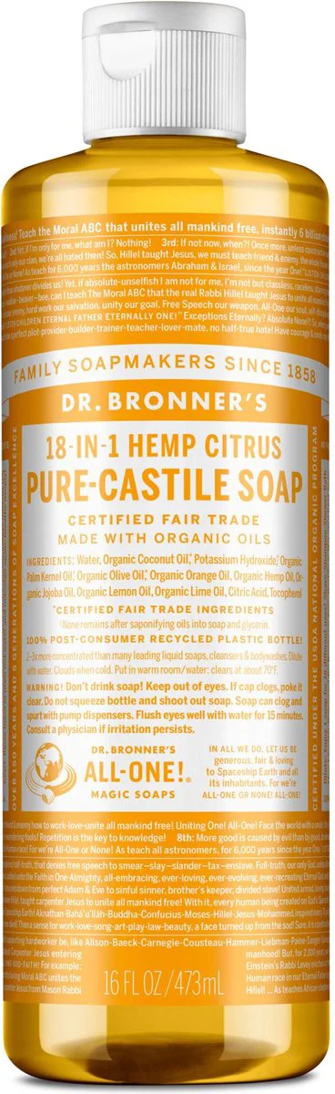 Dr Bronner Magical Soap Citrus Sinaasappel 237ml 240ML