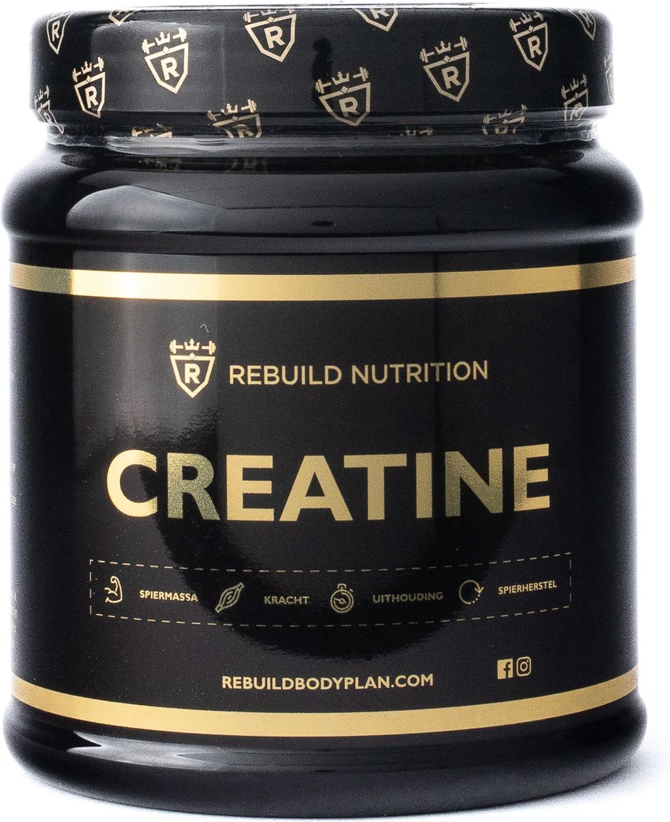 Rebuild Nutrition Creatine Monohydrate - Poeder - Supplement voor Spieropbouw & Conditie Verbetering - Creatine Monohydraat - 80 doseringen - 400 gram