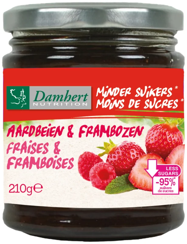 Damhert Low Carb Confituur framboos/aardbei 210GR