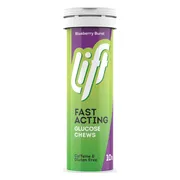 Lift Fast Acting Glucose Kauwtabletten - Bosbes 10TB