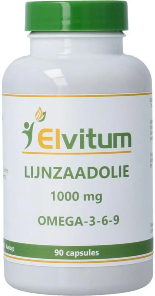Elvitum Lijnzaadolie 1000mg Omega 3-6-9 Capsules 90CP