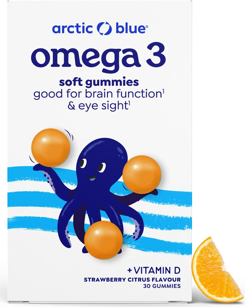 Arctic Blue Omega 3 Soft Gummies Kids - Strawberry Citrus 30ST