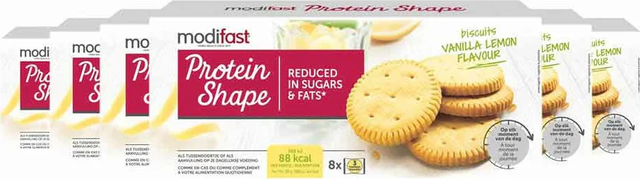 6x Modifast Koek Vanille Citroen 156 gr