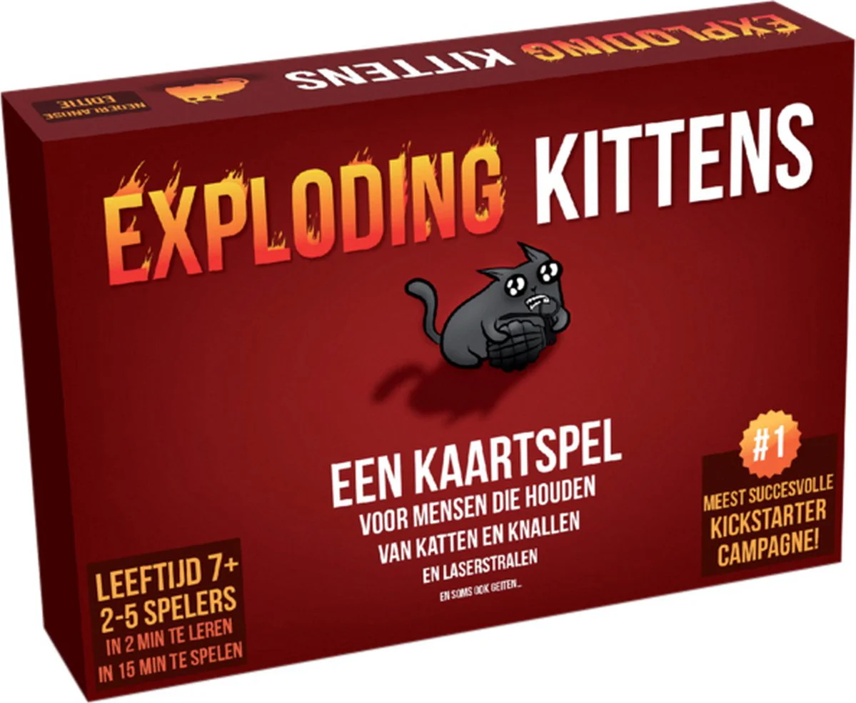 Exploding Kittens Originele Editie - Kaartspel vol spanning en humor - 2 tot 5 spelers - Partyspel