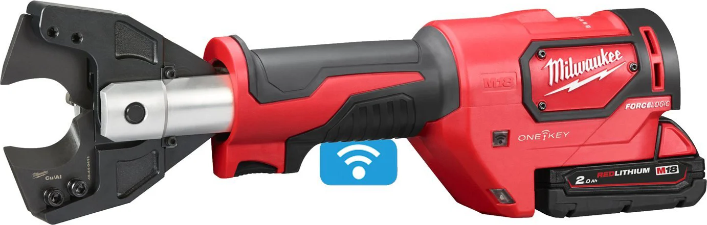 Milwaukee M18 ONEHCC-201C CU/AL SET FORCE LOGIC™ Accu hydraulische kabelkniptang 18V 2.0Ah in koffer