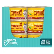 18x Edgard & Cooper Kattenvoer Chunks Kip - Kalkoen 85 gr