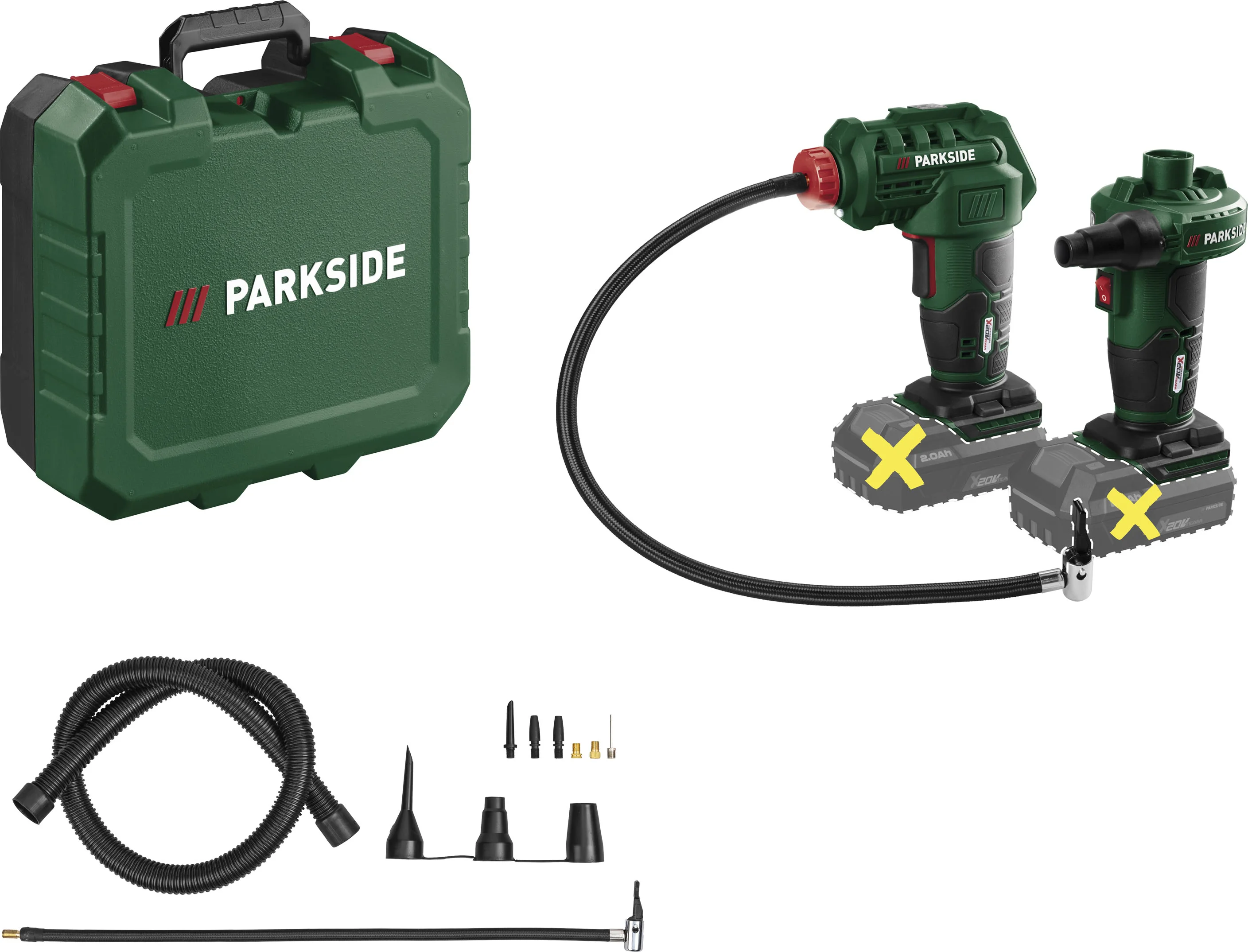 PARKSIDE Accu-compressor en -luchtpomp 20 V zonder accu en lader