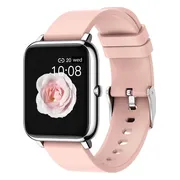 Belesy® HUNDRED - Smartwatch Dames - Smartwatch Heren - Horloge - 1.3 inch - Kleurenscherm - Full Touch - Stappenteller - Multi Sport - 100+ Watchfaces - Siliconen - Roze
