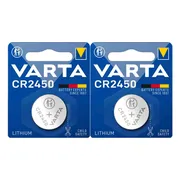 2x Varta Lithium Coin CR2450 Blister