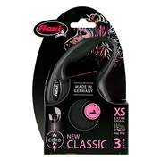 Flexi New Classic Koord - Hondenriem - Zwart - XS - 3 m - <8 kg