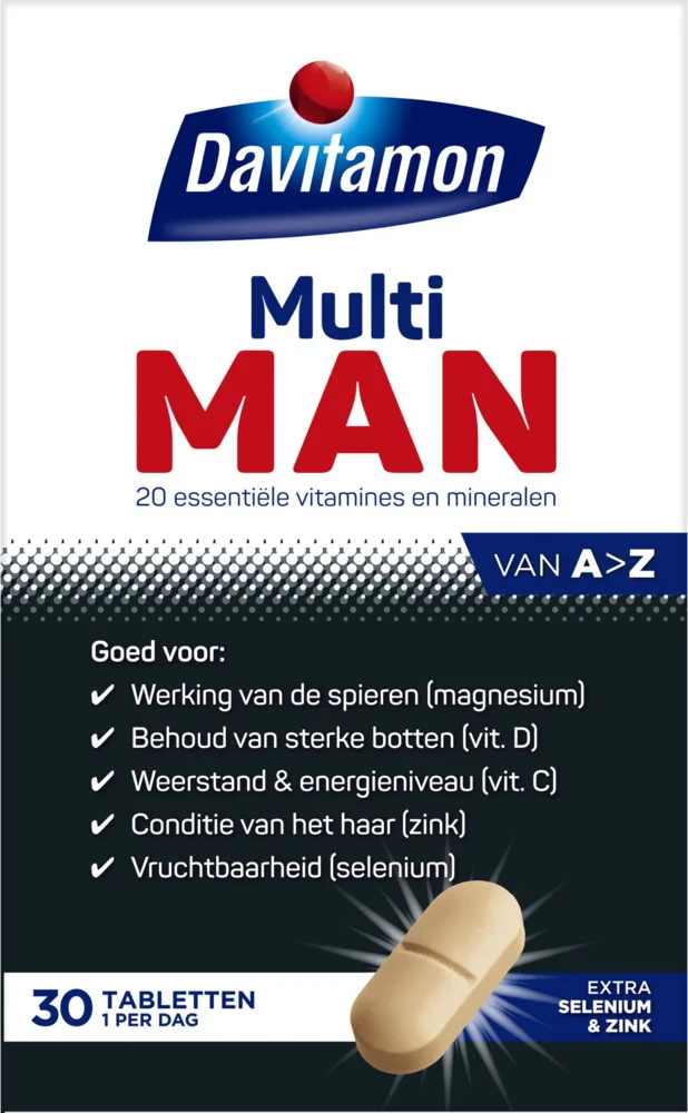 4x Davitamon Multi Man 30 tabletten