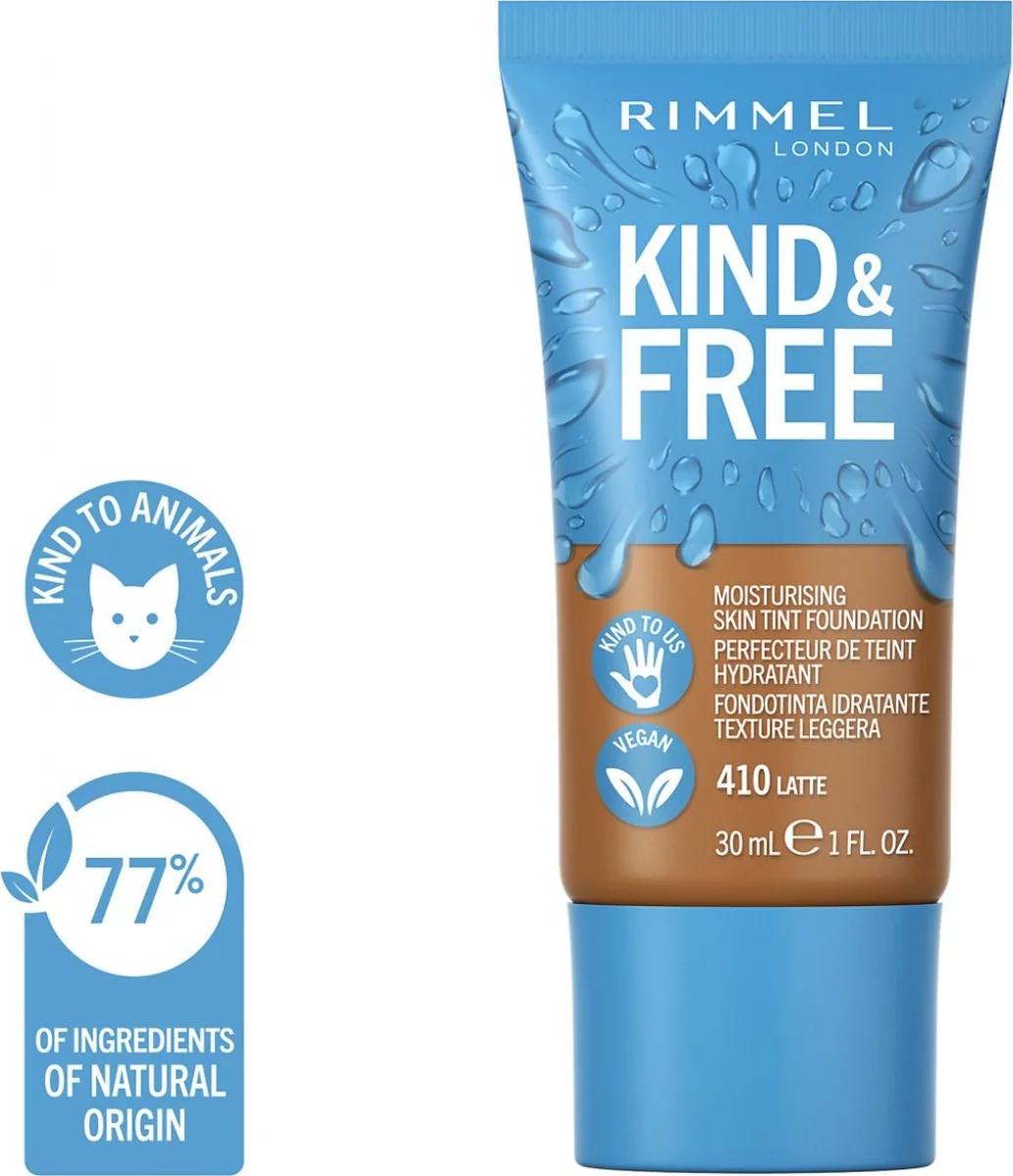 Rimmel KIND & FREE Vegan Foundation 410 Latte 30 ml