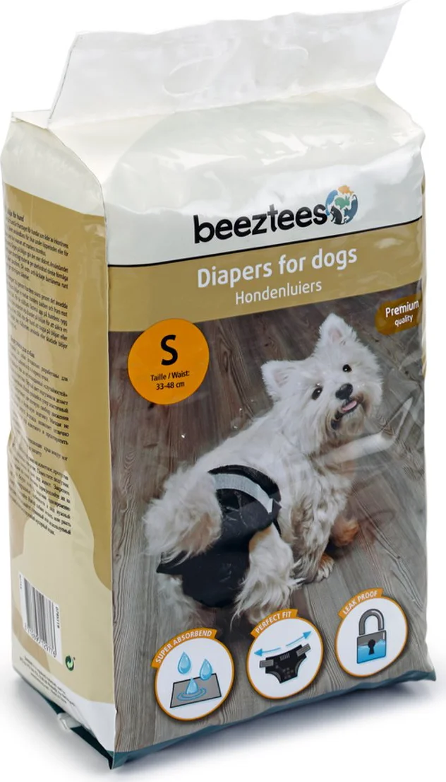 Beeztees Hondenluiers S - Loopsheidbroekje - Zwart - 20ST
