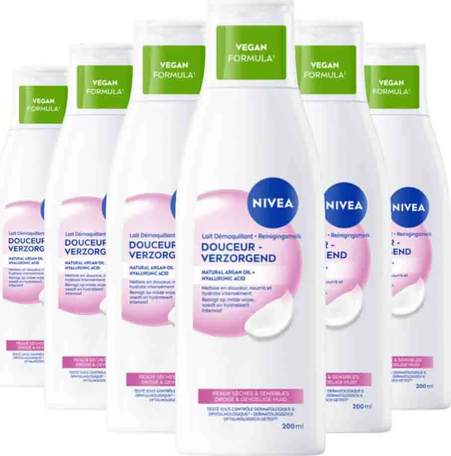 6x NIVEA Reinigingsmelk Verfrissend 200 ml