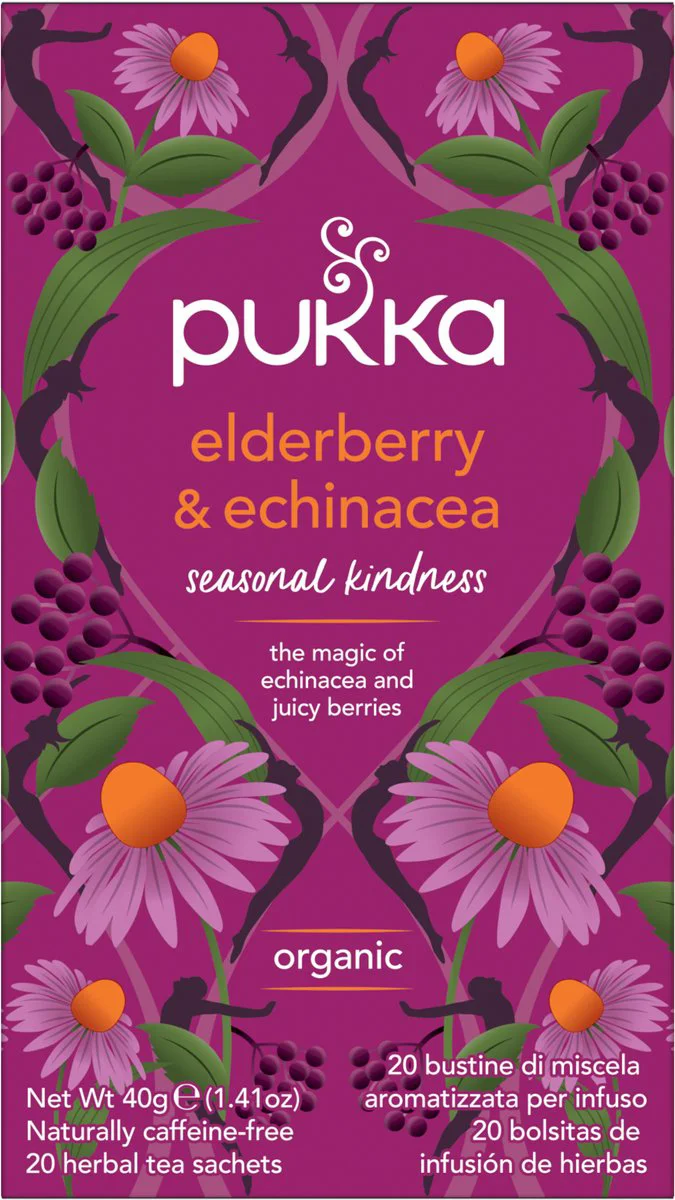 Pukka Biologische Thee Elderberry Echinacusda 20 stuks