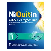 Niquitin Clear Pleisters 21mg Stap 1 14ST