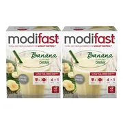 2x Modifast Weight Control Milkshake Banaan 8 x 55 gr