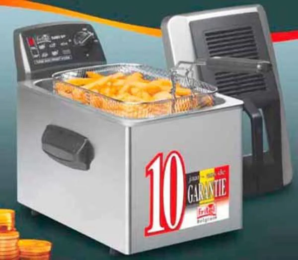 FRITEL Frituurpan - Turbo SF® 4571 - Friteuse met Filterdeksel incl. Kijkvenster - Olie + Vast Vet - 5 persoons - 3200W - 5 liter