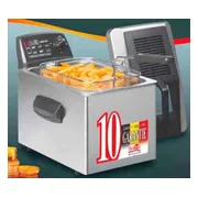 FRITEL Frituurpan - Turbo SF® 4571 - Friteuse met Filterdeksel incl. Kijkvenster - Olie + Vast Vet - 5 persoons - 3200W - 5 liter