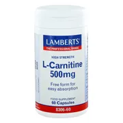 Lamberts L-Carnitine 500mg Vegacapsules 60VCP