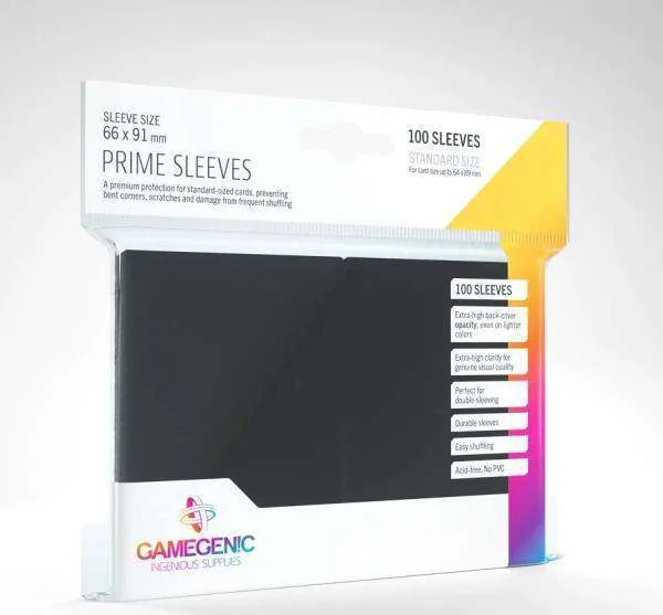 Gamegenic: Sleeves Prime - Black (100 Sleeves)