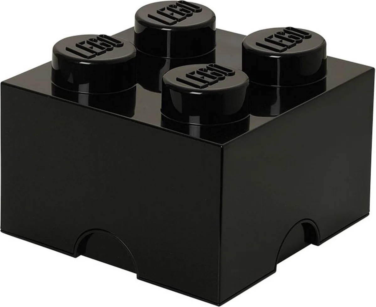LEGO Opbergsteen met 4 noppen - zwart