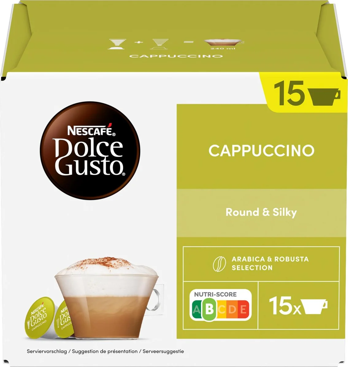 Nescafé Dolce Gusto capsules Cappuccino - 90 koffiecups voor 45 koppen koffie