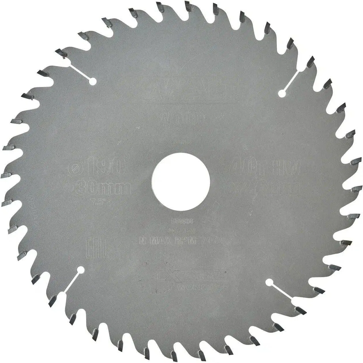 DeWALT Cirkelzaagblad voor Hout | Extreme | Ø 190mm Asgat 30mm 40T - DT4064-QZ