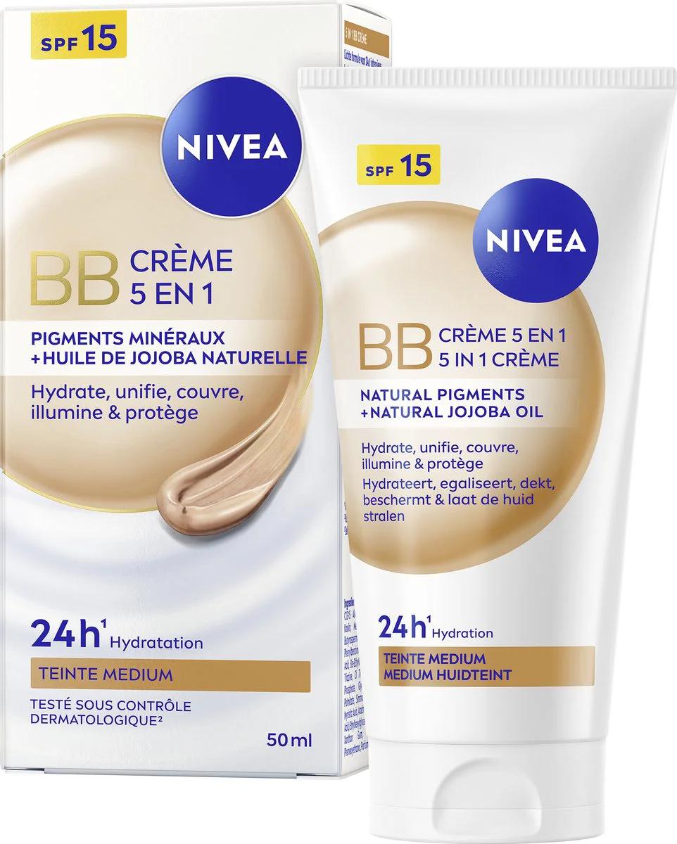 NIVEA BB Crème SPF15 5-In-1 Medium Huidtint 50 ml