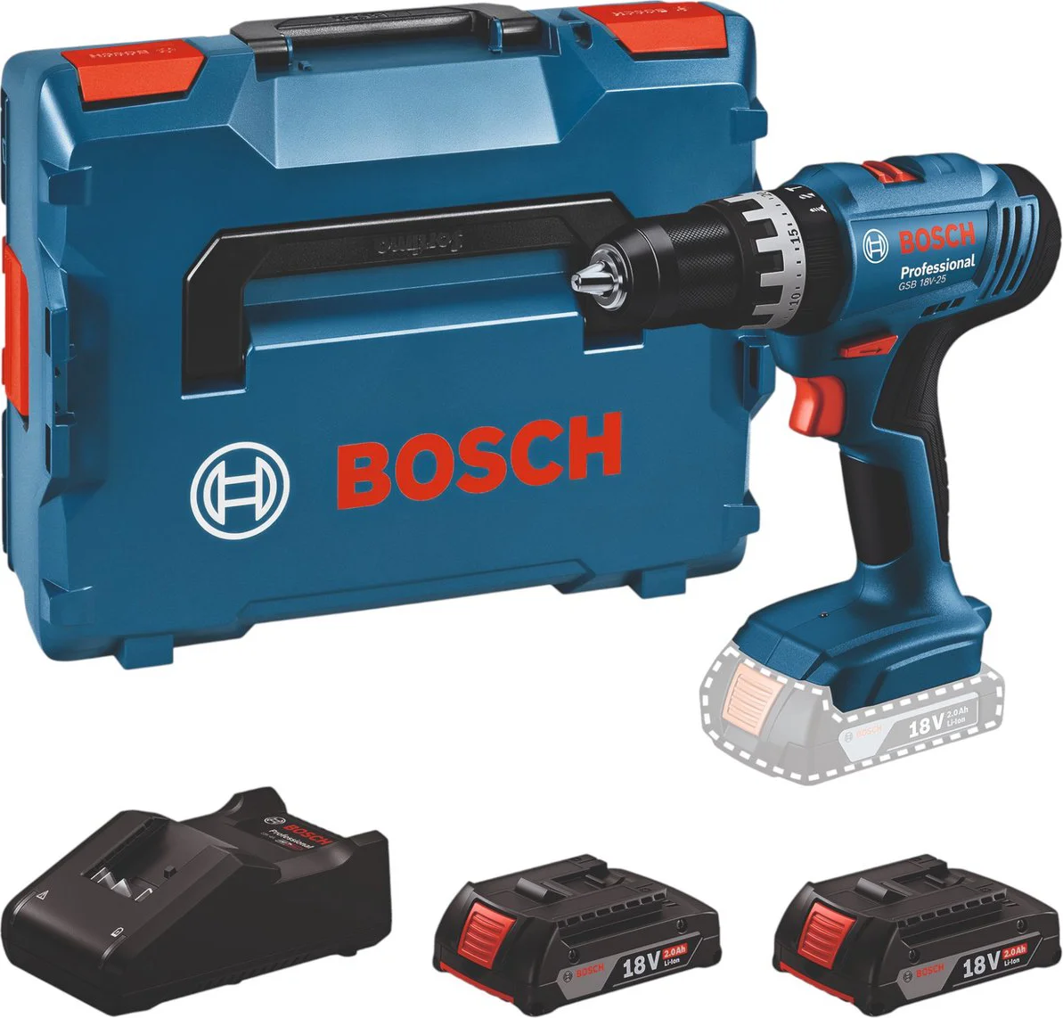 Bosch Professional PRO GSB 18V-25 Accu klop-/schroefboormachine 2x 2.0Ah - 06019K9302