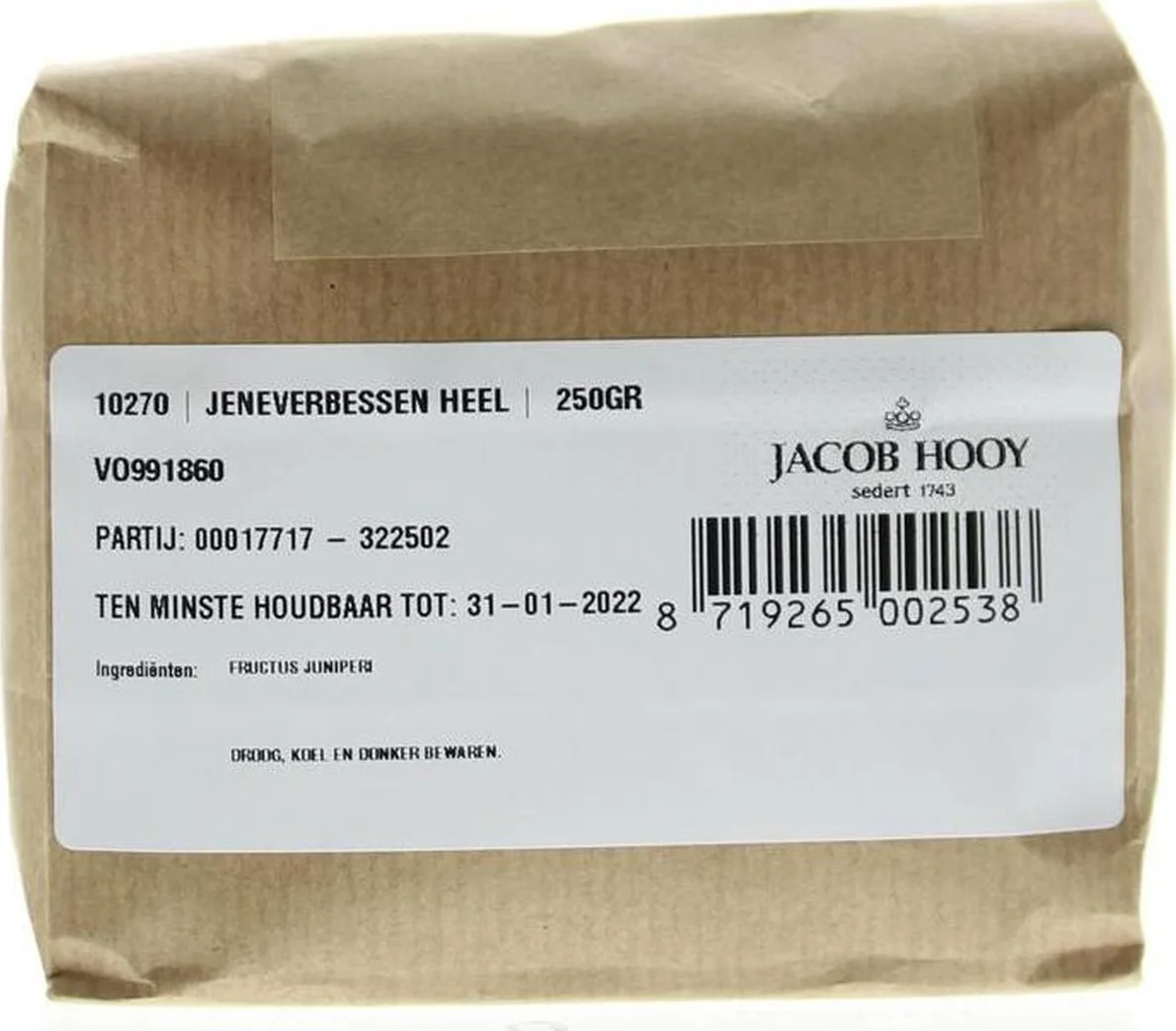 Jacob Hooy Jeneverbessen Heel 250GR
