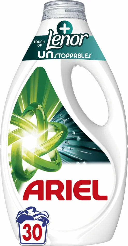 4x Ariel Vloeibaar Wasmiddel Color Lenor Unstoppables 30 Wasbeurten 1350 ml
