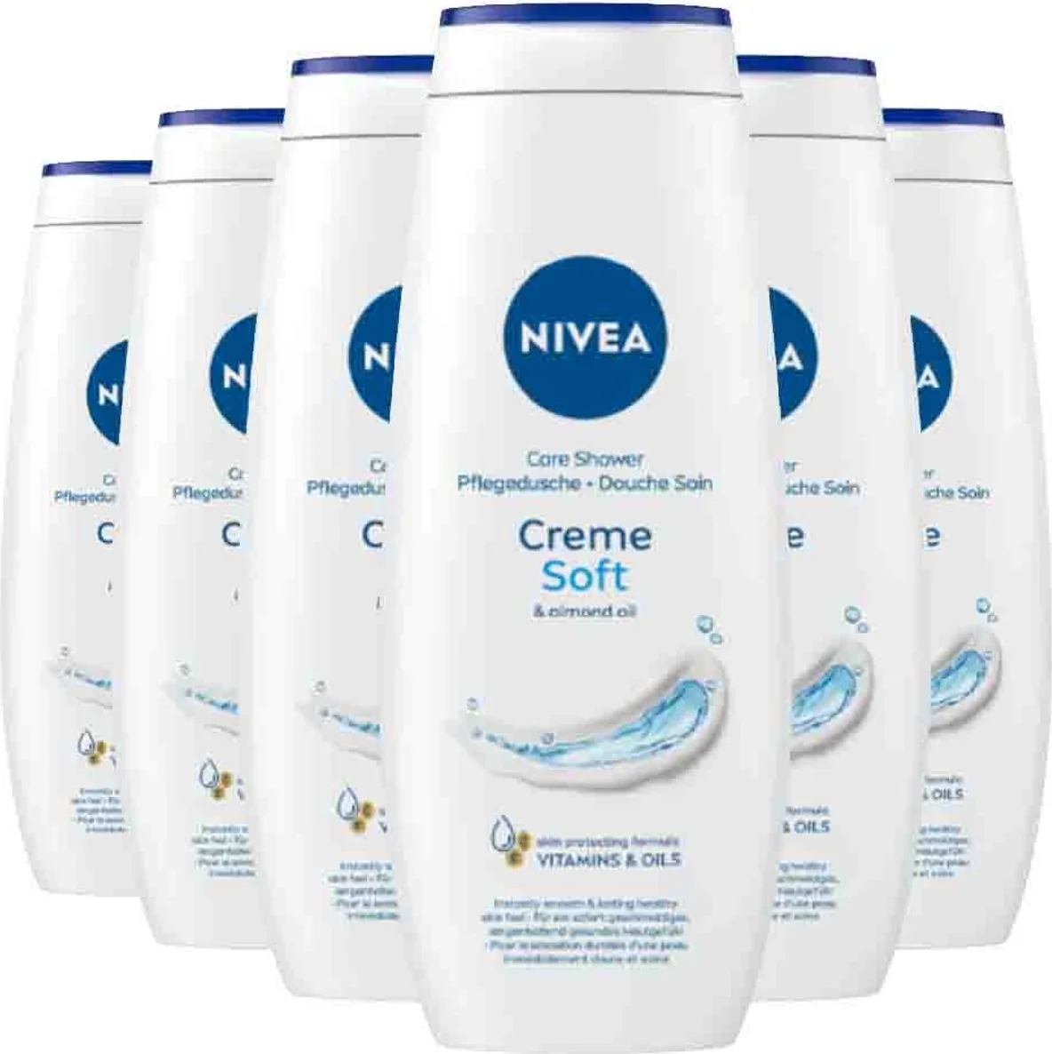 6x NIVEA Douchegel Creme Soft 500 ml
