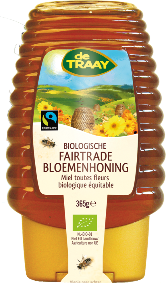 De Traay Biologische Fairtrade Bloemenhoning 365GR