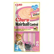 Ciao Kattensnack Churu Puree Hairball Control Salmon 4x14 gr